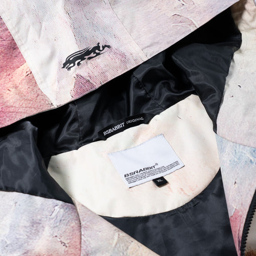 Oosisoak1861 Art Print Hooded Jacket Wolf Brown