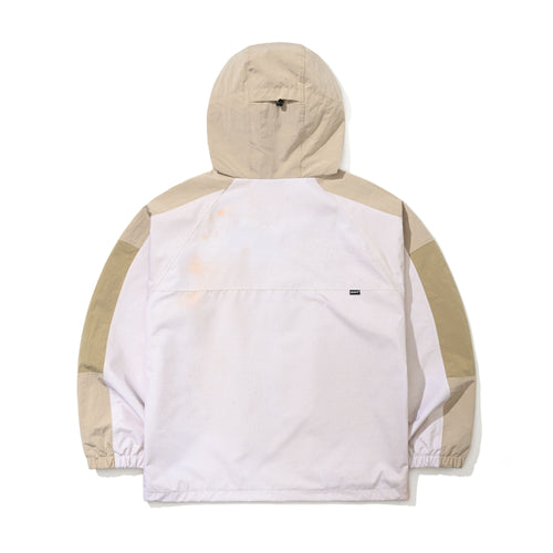 Hare1502 Art Print Hooded Jacket Cream Beige