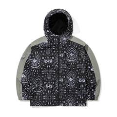 Artistic Hooded Jacket Paisley Black
