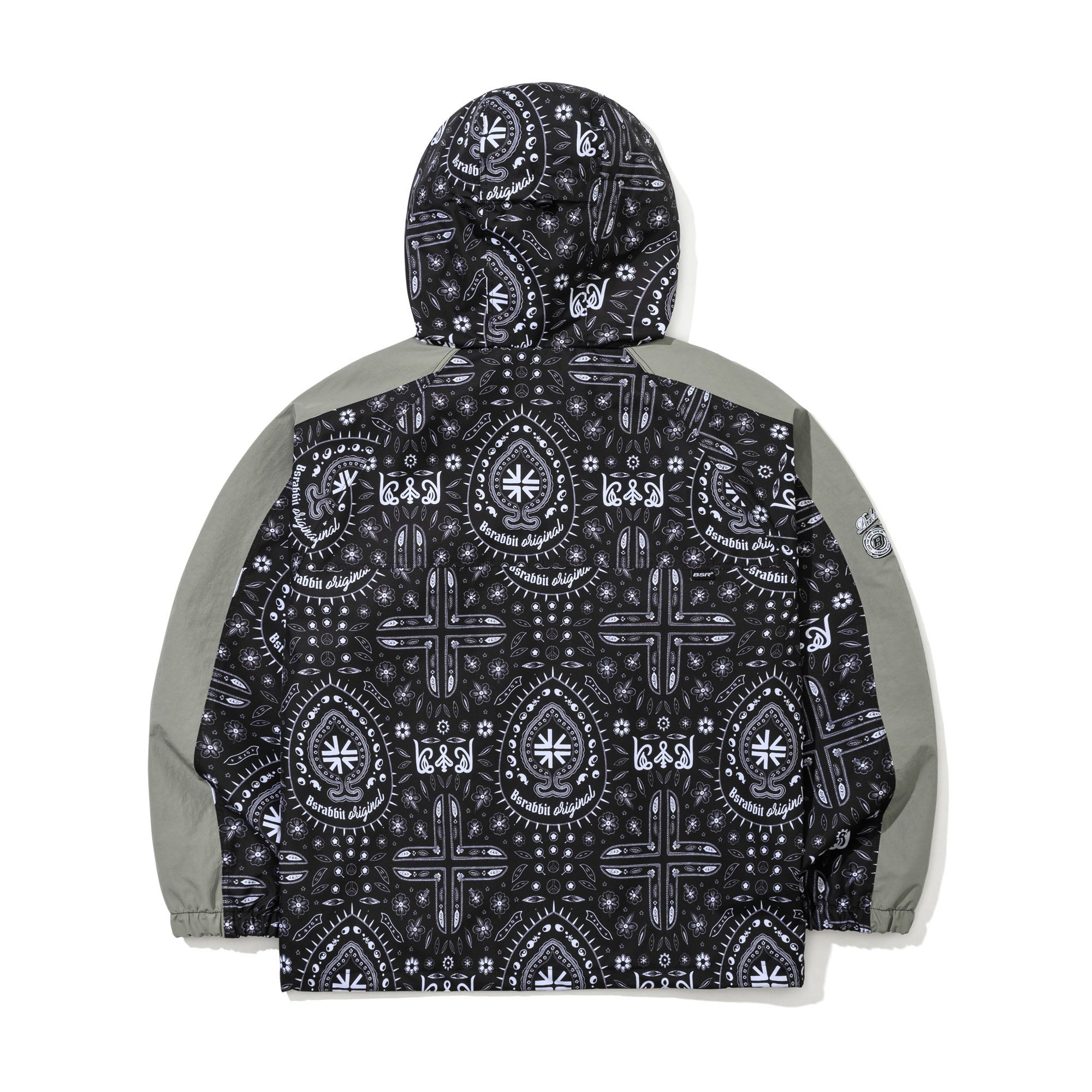 2526FW BSRABBIT Artistic Hooded Jacket Paisley Black