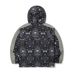 Artistic Hooded Jacket Paisley Black