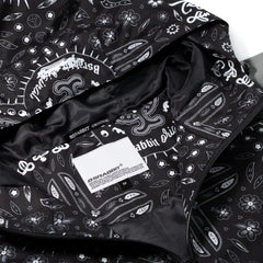 Artistic Hooded Jacket Paisley Black