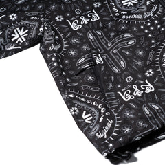 Artistic Hooded Jacket Paisley Black