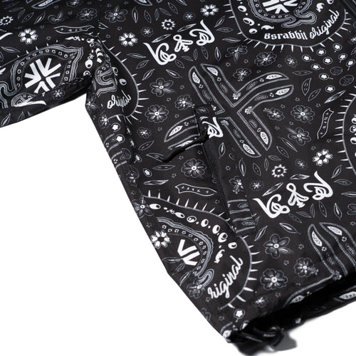 Artistic Hooded Jacket Paisley Black