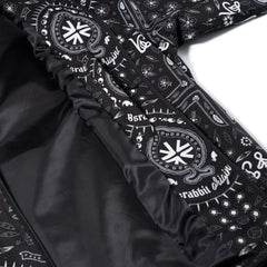 Artistic Hooded Jacket Paisley Black