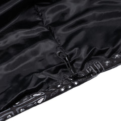 Artistic Hooded Jacket Paisley Black