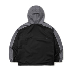 Light Weight Reflective Line Hooded Jacket Black