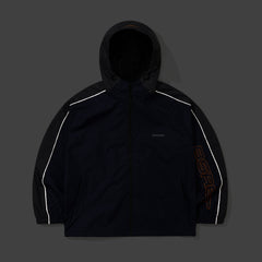 Light Weight Reflective Line Hooded Jacket Navy