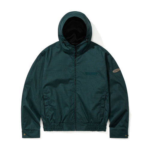 Rustic Charm Linen Hooded Jacket Green