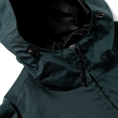 Rustic Charm Linen Hooded Jacket Green