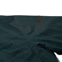 Rustic Charm Linen Hooded Jacket Green