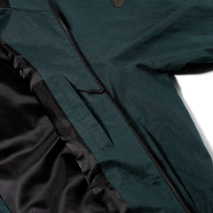 Rustic Charm Linen Hooded Jacket Green