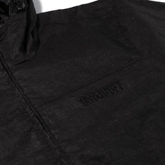 Rustic Charm Linen Hooded Jacket Black