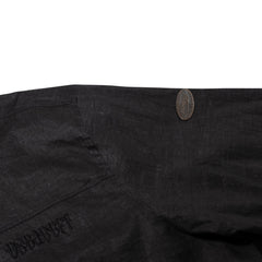 Rustic Charm Linen Hooded Jacket Black