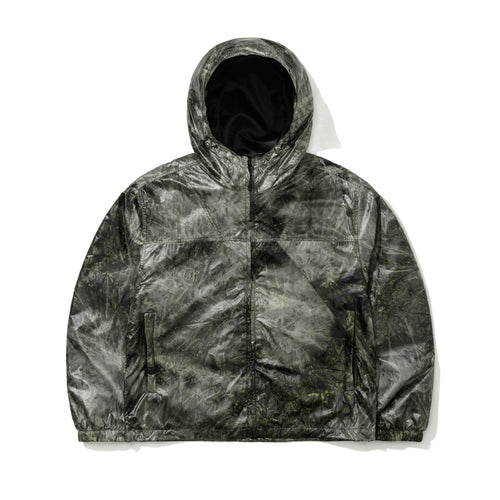Bsrwave Brushed Dye Hooded Jacket Khaki