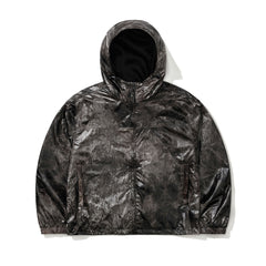 Bsrwave Brushed Dye Hooded Jacket Black