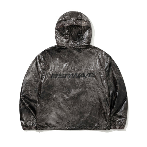 Bsrwave Brushed Dye Hooded Jacket Black