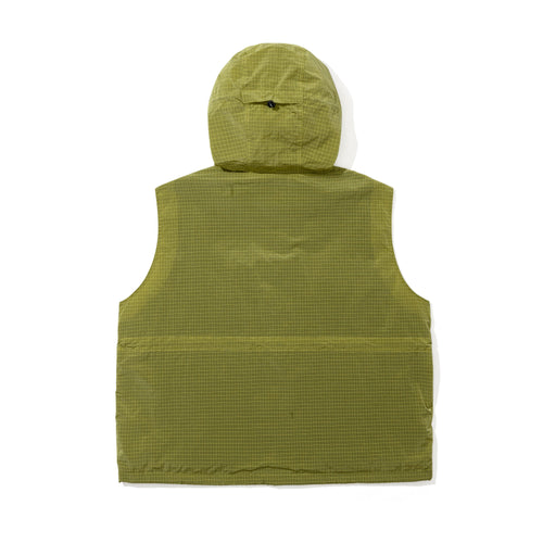 Big Pocket Hooded Vest Solar Yellow