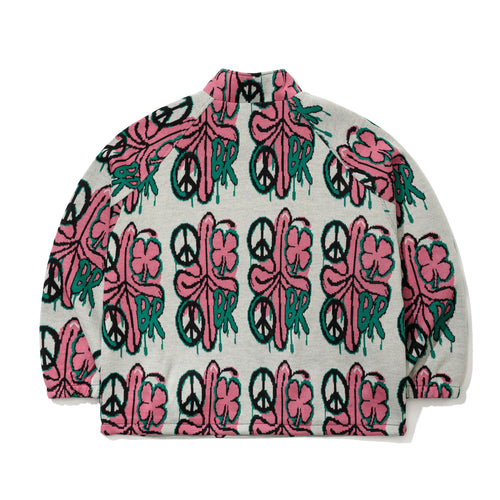 Peace Br Jacquard Anorak Jacket White