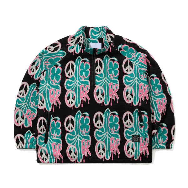 2526FW BSRABBIT Peace Br Jacquard Anorak Jacket Black