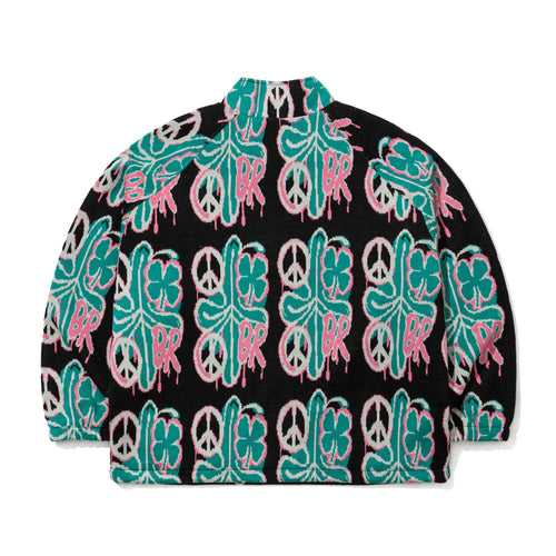 Peace Br Jacquard Anorak Jacket Black