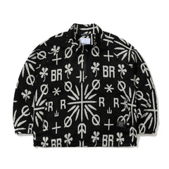 Br Jacquard Anorak Jacket Black