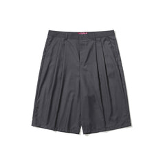 Bermuda Twotuck Loose Fit Slacks Shorts Gray