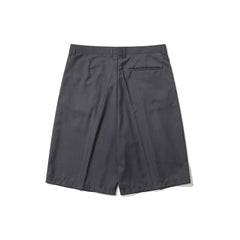 Bermuda Twotuck Loose Fit Slacks Shorts Gray
