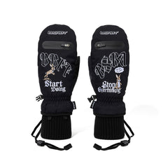 Overthinking Zip Pocket Match Up Mittens Black