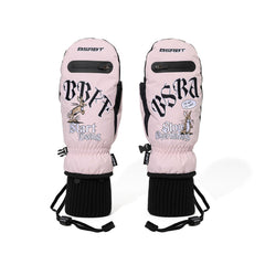 Overthinking Zip Pocket Match Up Mittens Pink