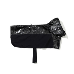 Gloss Panel Pet Rain Coat Black