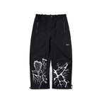 Special Seam Sealing Wide Ventilation Pants Ink Splatter Black