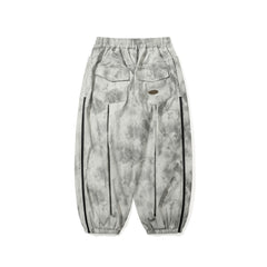 Dsxbs Side Zip 3L New Super Wide Ventilation Jogger Pants Rip Stop White Gray