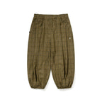 Dsxbs Classic Wool New Super Wide Ventilation Jogger Pants Khaki Check