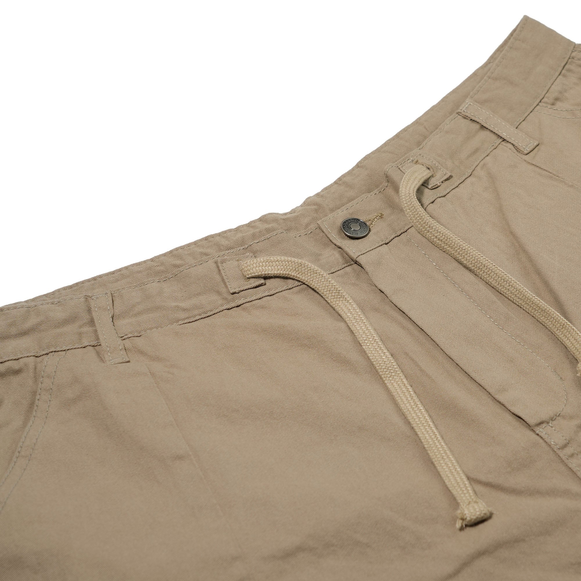 26SS BSRABBIT Wide-Leg Drawstring Cotton Pants Ash Khaki