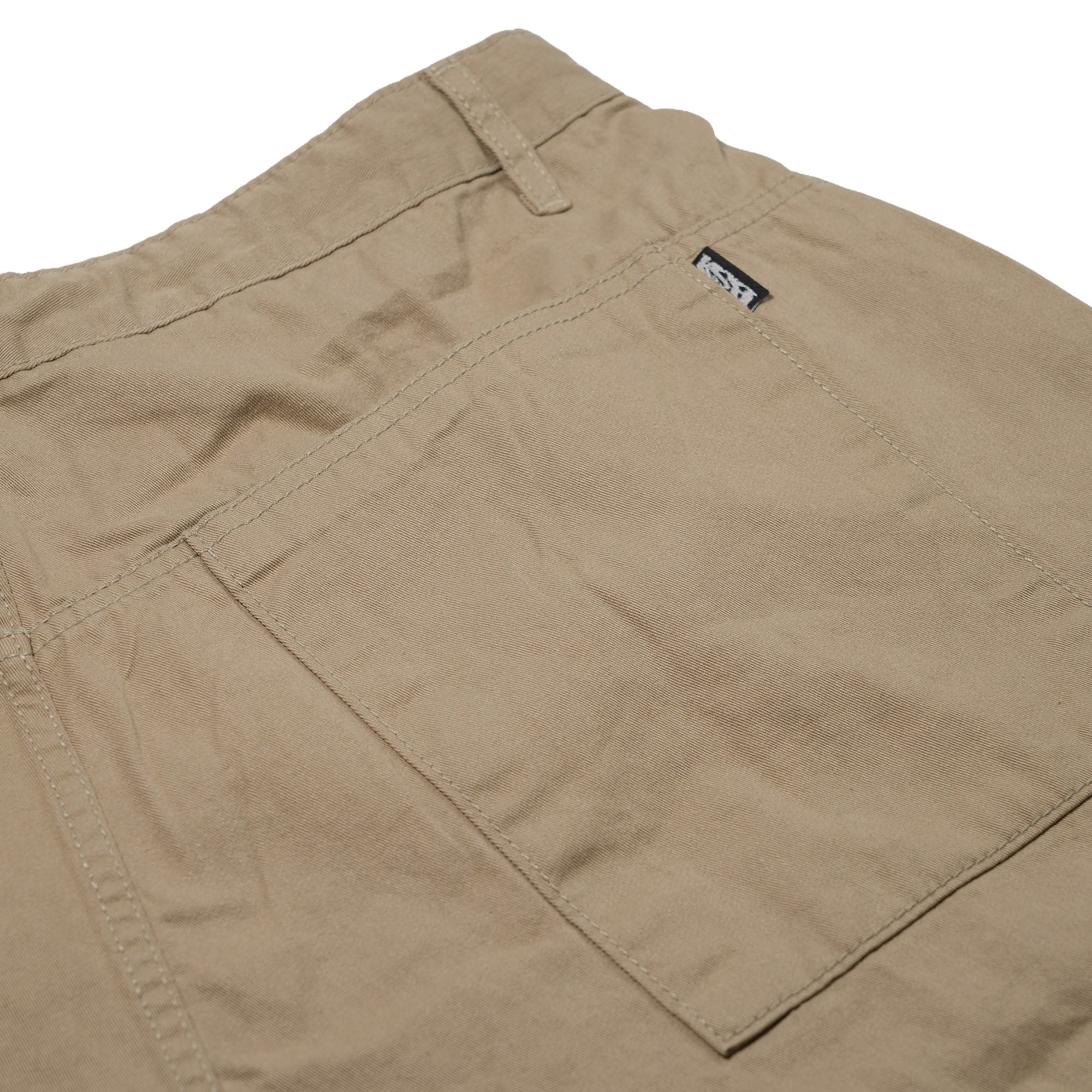 26SS BSRABBIT Wide-Leg Drawstring Cotton Pants Ash Khaki