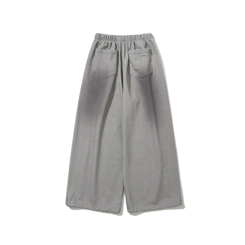 Oil-Washed Graphic Pants Light Gray