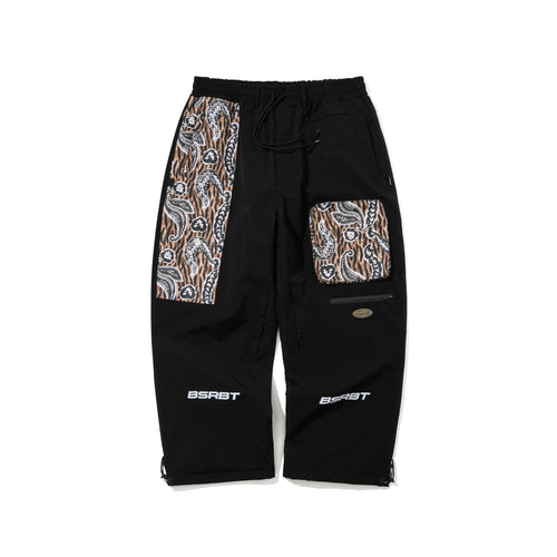 3D Zipper Pocket Super Wide Ventilation Pants Black