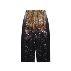 Color-Block Track Pants Floral Mustard