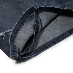Damaged Denim Shorts Vintage Indigo