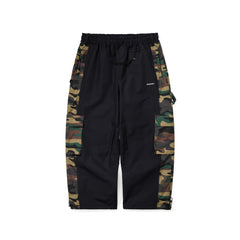 Heritage Big Cargo Pocket Super Wide Ventilation Pants Black Camo