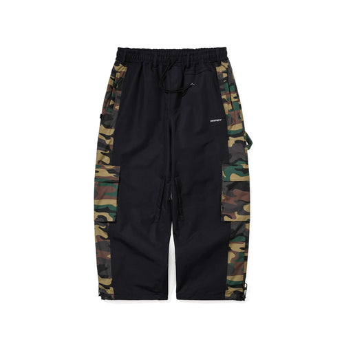 Heritage Big Cargo Pocket Super Wide Ventilation Pants Black Camo