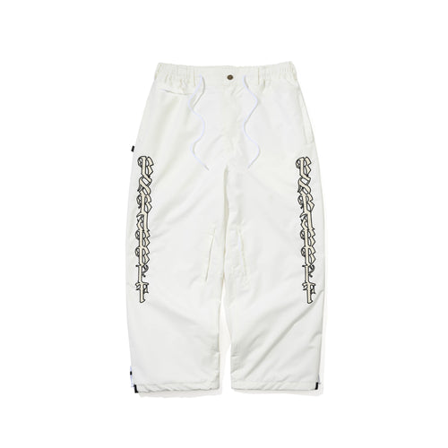 Vertical Applique Super Wide Ventilation Pants Ivory