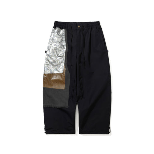 Aged Contrast Super Wide Ventilation Pants Black