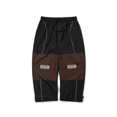Patched Utility Super Wide Ventilation Pants Black / Dark Brown