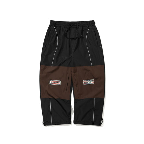 Patched Utility Super Wide Ventilation Pants Black / Dark Brown