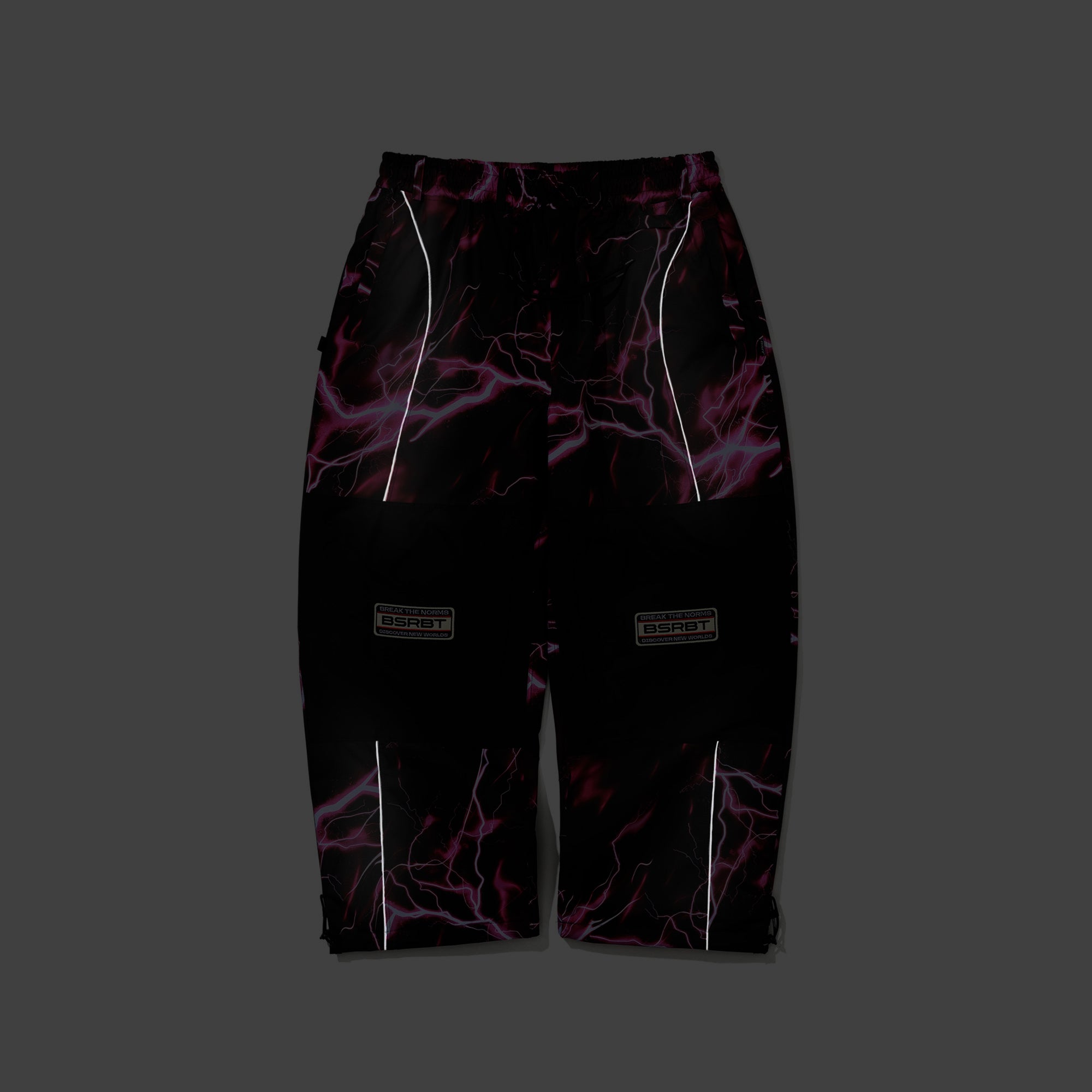 2526FW BSRABBIT Patched Utility Super Wide Ventilation Pants Black