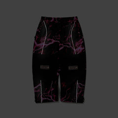 Patched Utility Super Wide Ventilation Pants Black / Thunder Pink