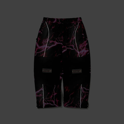 Patched Utility Super Wide Ventilation Pants Black / Thunder Pink