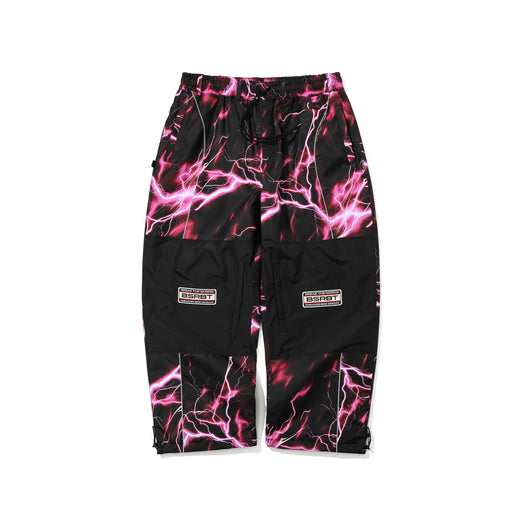 Patched Utility Super Wide Ventilation Pants Black / Thunder Pink